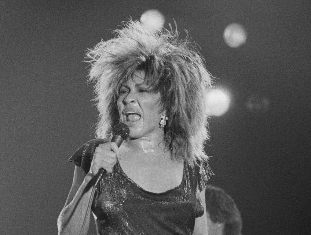 Tina Turner performing on stage