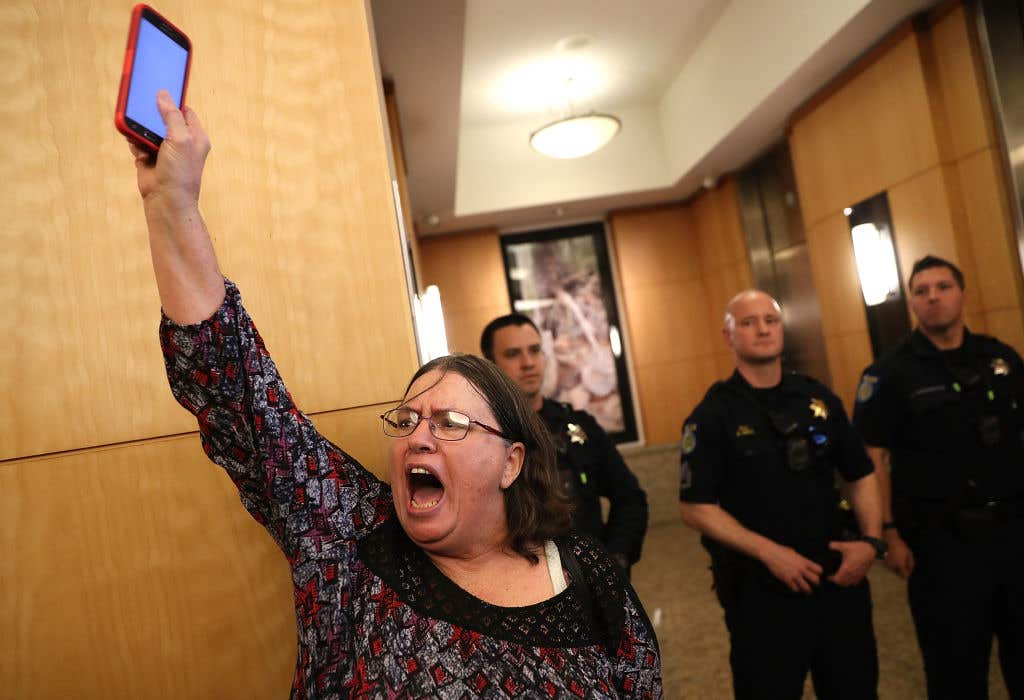 Demonstrators Protest Against Recent Sacramento Police Shooting Of Unarmed Black Man