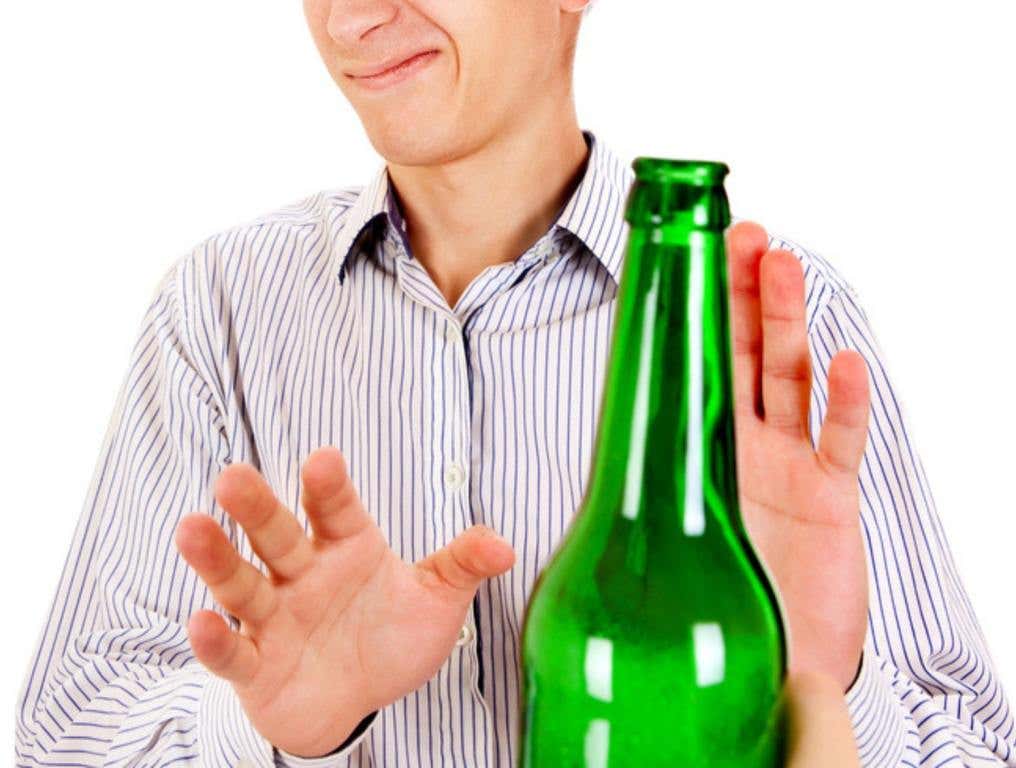 Man refuse a Beer/ drink (Beer's Diminished Dominance Sparks Rise of Drink Alternatives)