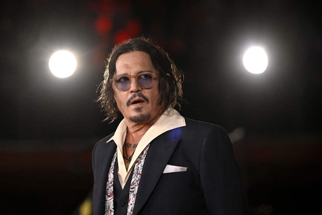 Johnny Depp attends the "Modì – Three Days On The Wing Of Madness" red carpet during the 19th Rome Film Festival at Auditorium Parco Della Musica on October 26, 2024 in Rome, Italy.