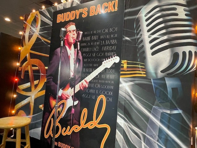 buddy holly story display at broadway palm