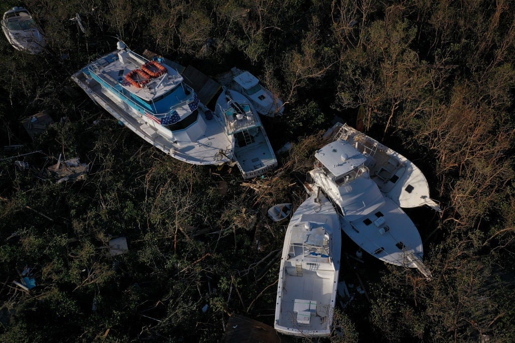 Fort Myers Beach Boats Post Hurricane Ian