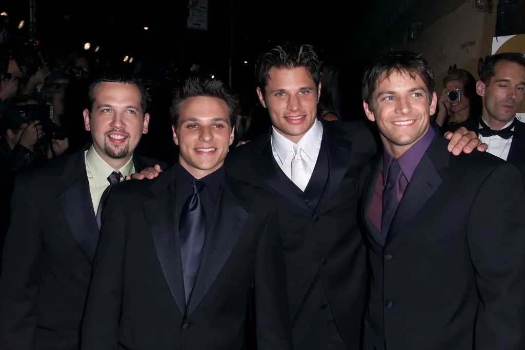 98 degrees at the GQ 'Men of the Year Awards' at the Beacon Theatre in New York City 10/26/00. Show airs on FOX television network on December 9, 2000.