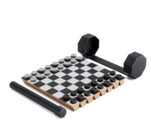 portable chess and checkers set