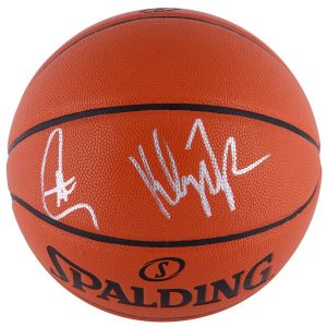 steph curry and klay thompson autographed ball